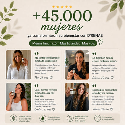D’RENAE® | 60 Cápsulas de Drenaje Linfático