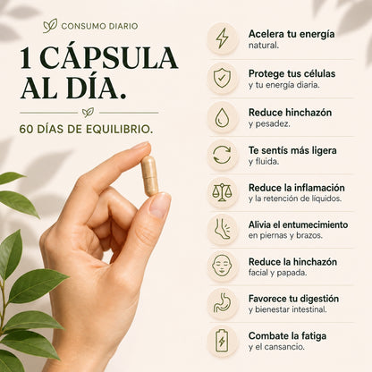D’RENAE® | 60 Cápsulas de Drenaje Linfático