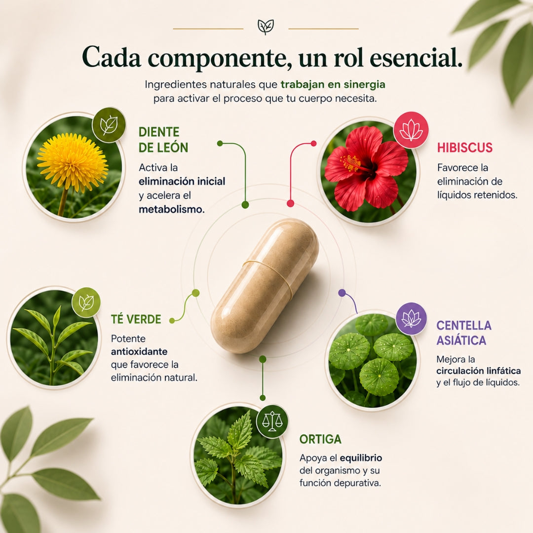 D’RENAE® | 60 Cápsulas de Drenaje Linfático