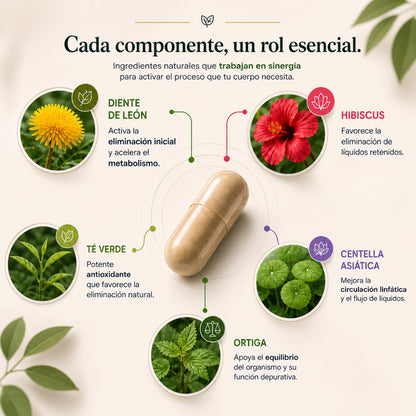 D’RENAE® | 60 Cápsulas de Drenaje Linfático